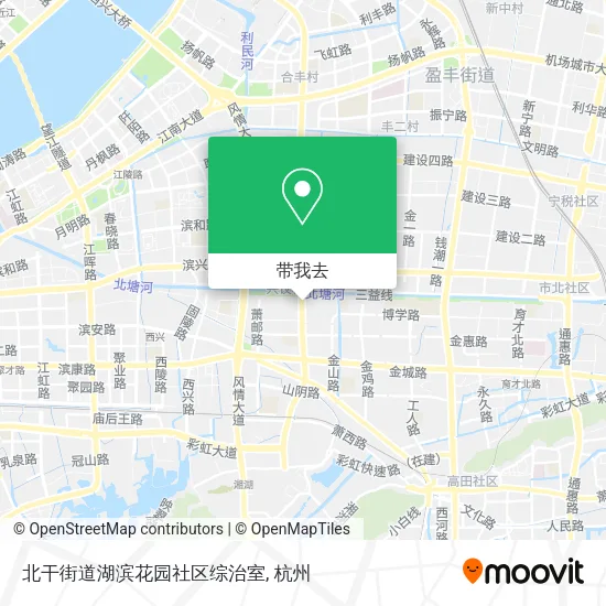 北干街道湖滨花园社区综治室地图