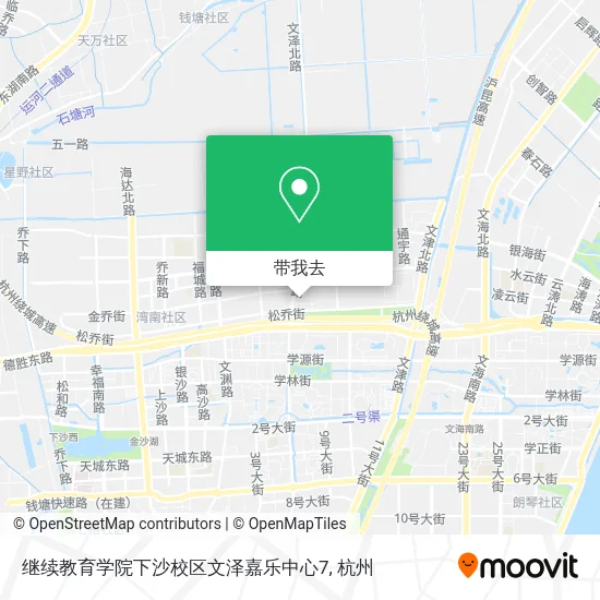 继续教育学院下沙校区文泽嘉乐中心7地图