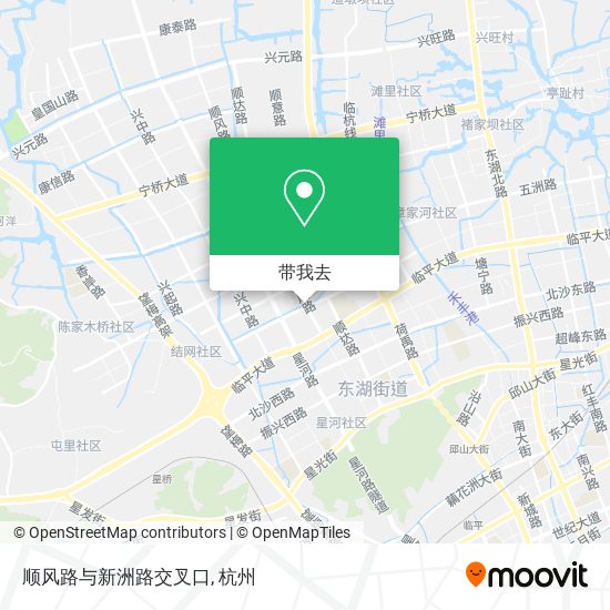 顺风路与新洲路交叉口地图