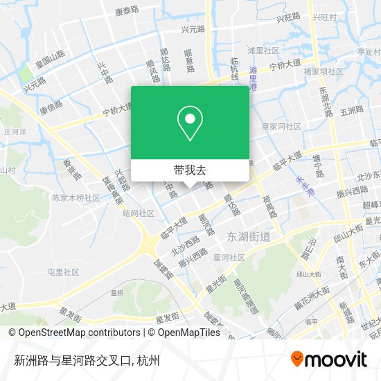 新洲路与星河路交叉口地图