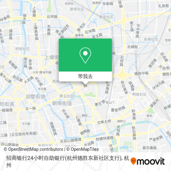 招商银行24小时自助银行(杭州德胜东新社区支行)地图