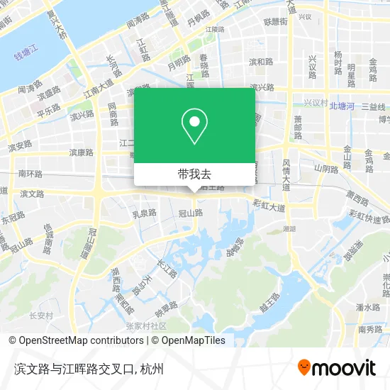 滨文路与江晖路交叉口地图