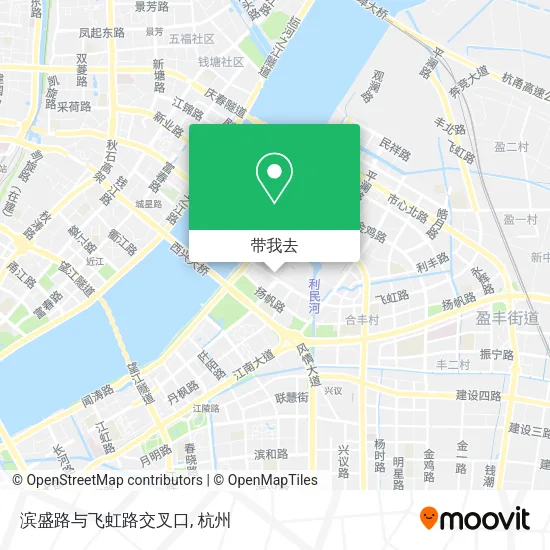 滨盛路与飞虹路交叉口地图