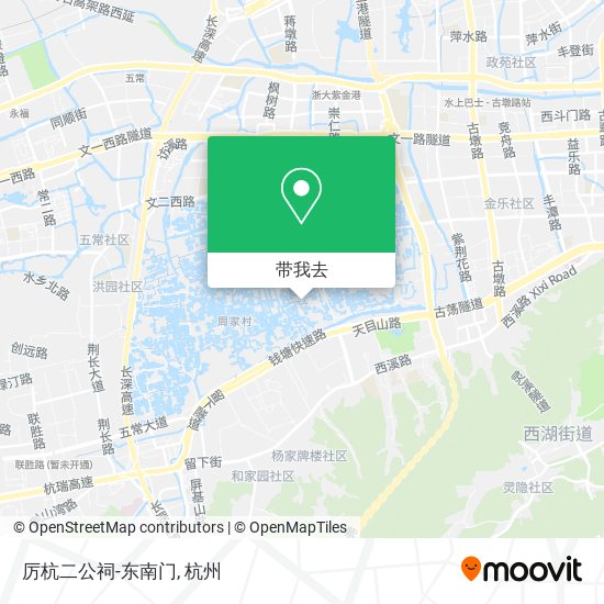 厉杭二公祠-东南门地图