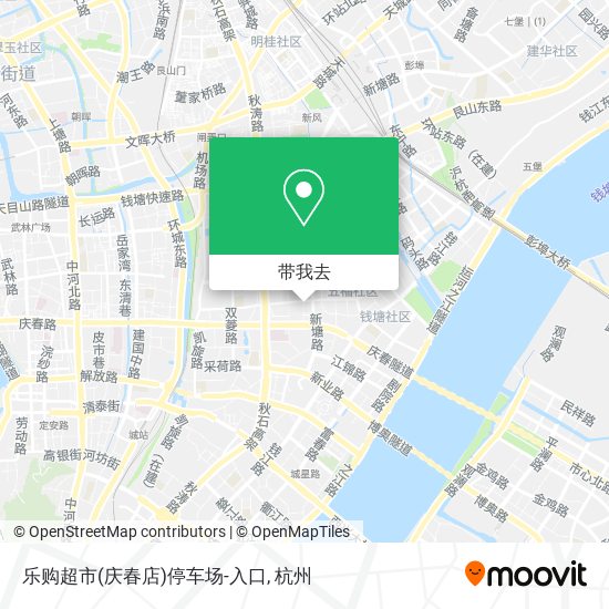 乐购超市(庆春店)停车场-入口地图