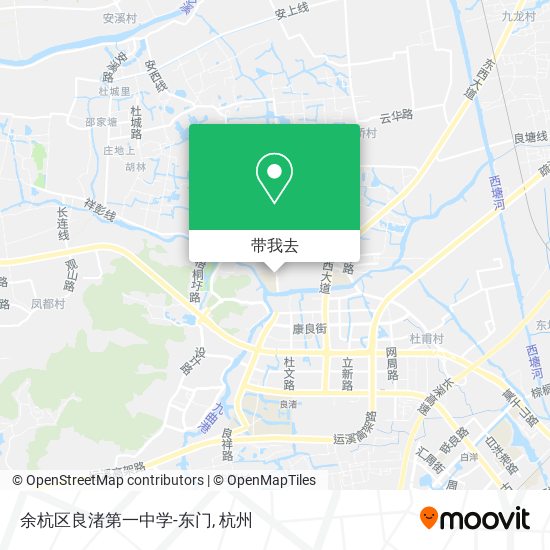 余杭区良渚第一中学-东门地图