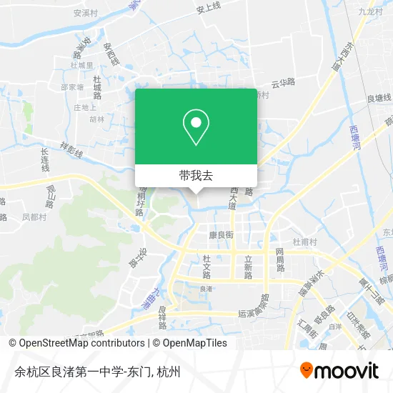 余杭区良渚第一中学-东门地图