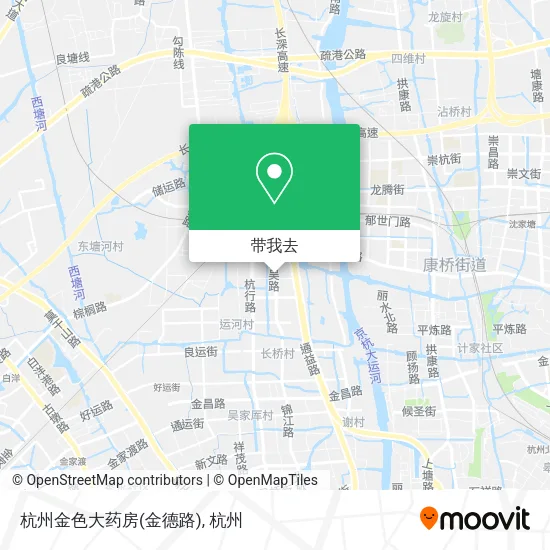 杭州金色大药房(金德路)地图