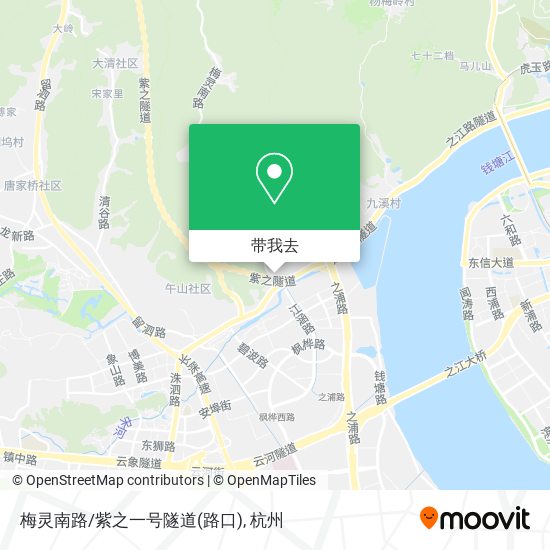 梅灵南路/紫之一号隧道(路口)地图
