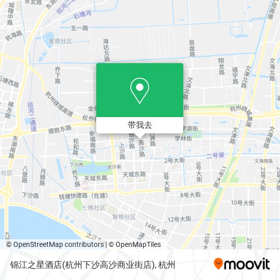 锦江之星酒店(杭州下沙高沙商业街店)地图