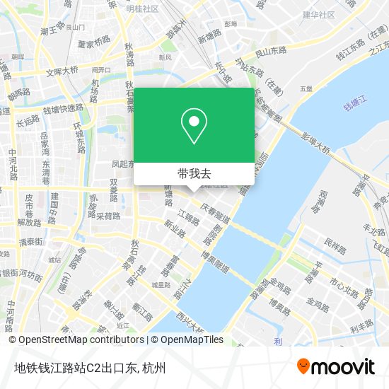 地铁钱江路站C2出口东地图