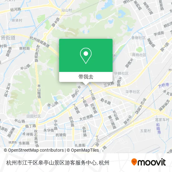 杭州市江干区皋亭山景区游客服务中心地图