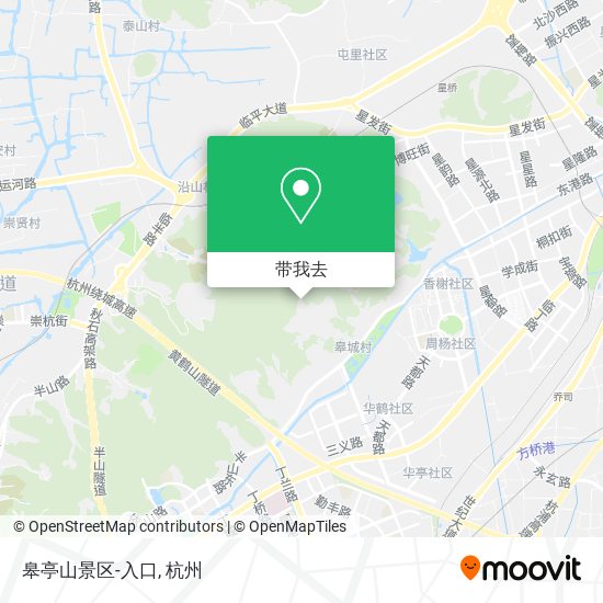 皋亭山景区-入口地图