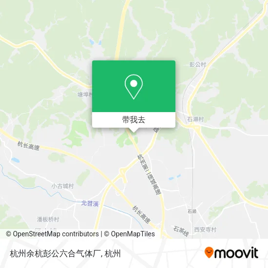 杭州余杭彭公六合气体厂地图