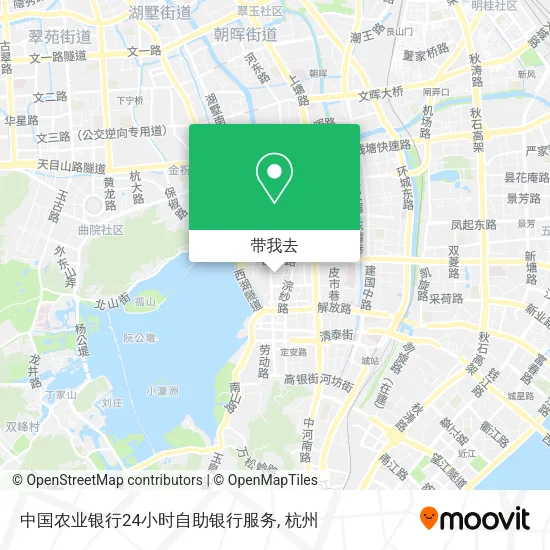 中国农业银行24小时自助银行服务地图