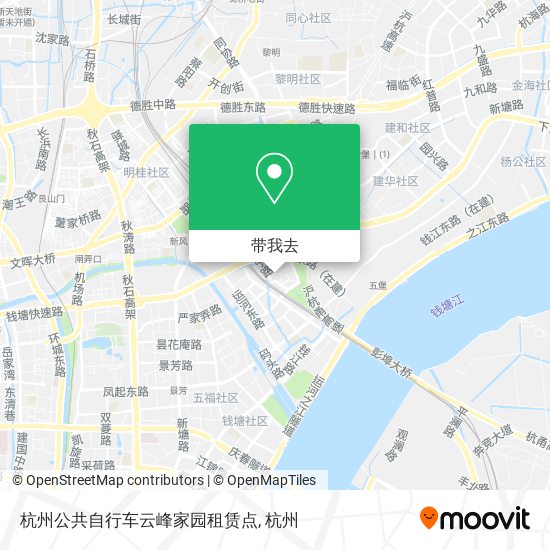 杭州公共自行车云峰家园租赁点地图