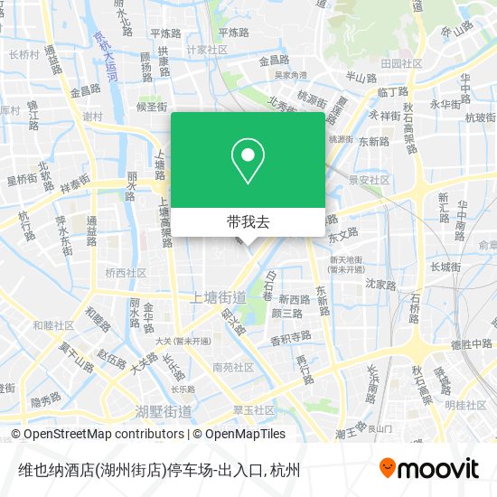 维也纳酒店(湖州街店)停车场-出入口地图