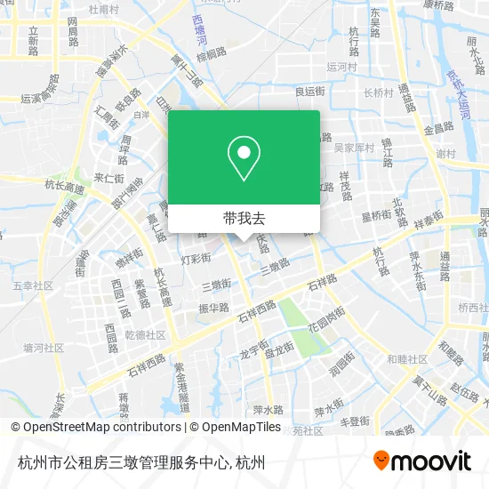杭州市公租房三墩管理服务中心地图