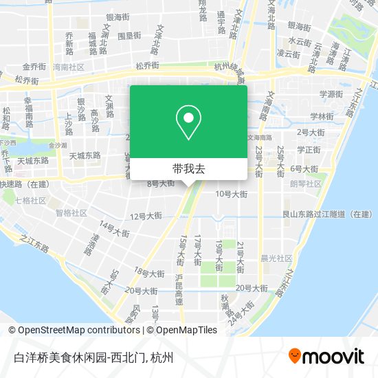 白洋桥美食休闲园-西北门地图