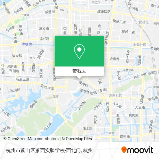 杭州市萧山区萧西实验学校-西北门地图