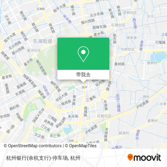 杭州银行(余杭支行)-停车场地图