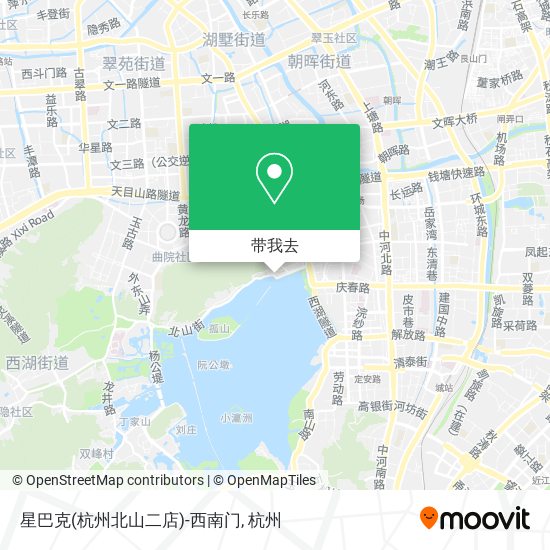 星巴克(杭州北山二店)-西南门地图