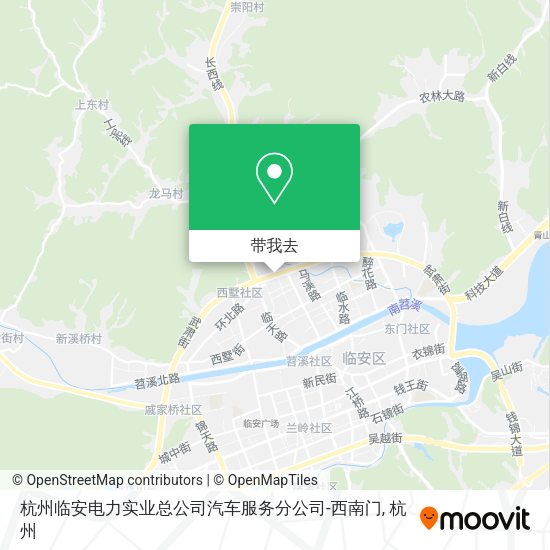 杭州临安电力实业总公司汽车服务分公司-西南门地图