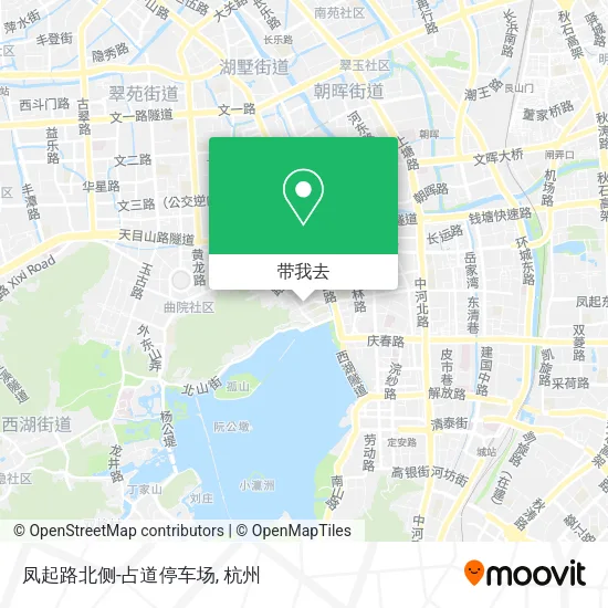 凤起路北侧-占道停车场地图