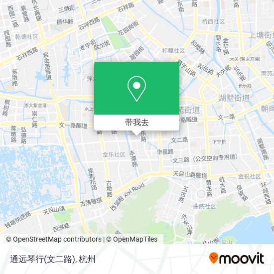 通远琴行(文二路)地图
