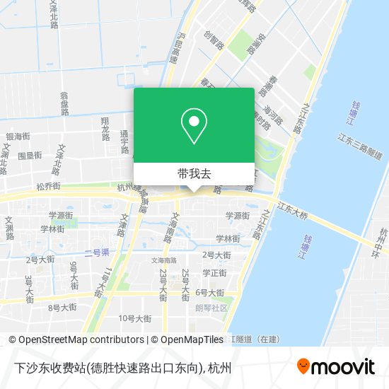 下沙东收费站(德胜快速路出口东向)地图