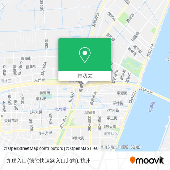 九堡入口(德胜快速路入口北向)地图
