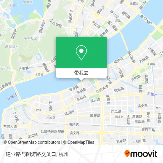 建业路与闻涛路交叉口地图