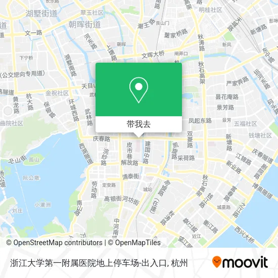 浙江大学第一附属医院地上停车场-出入口地图