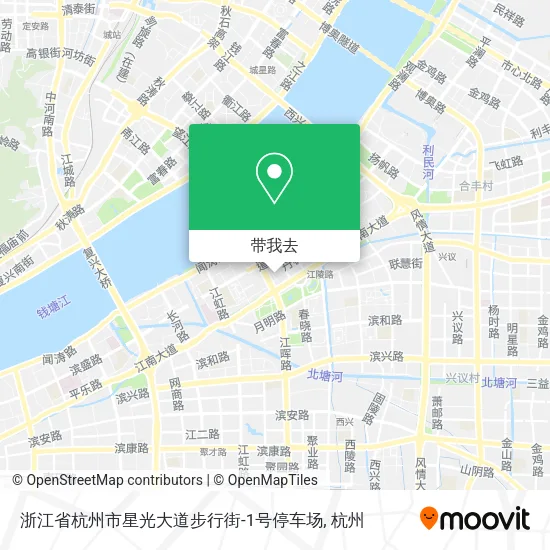 浙江省杭州市星光大道步行街-1号停车场地图