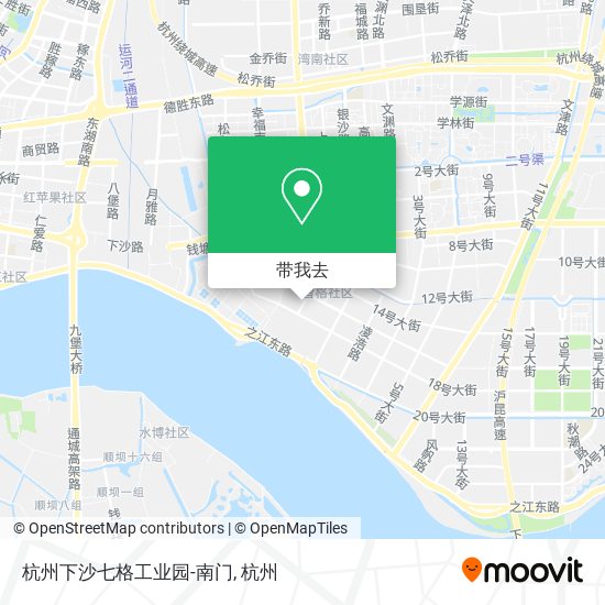 杭州下沙七格工业园-南门地图