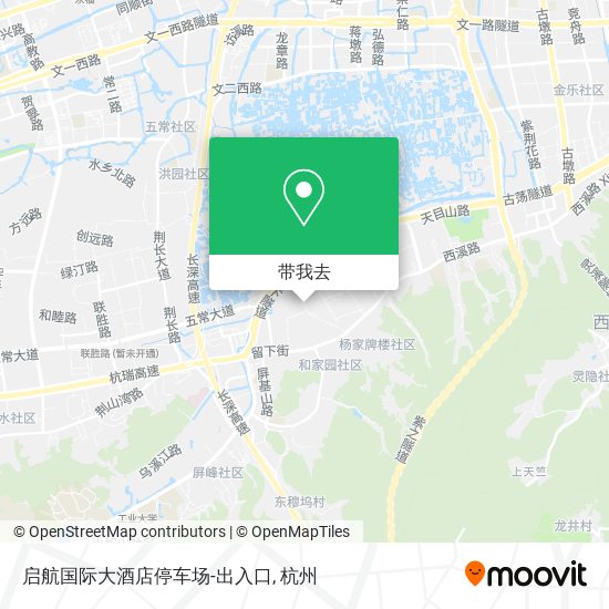 启航国际大酒店停车场-出入口地图
