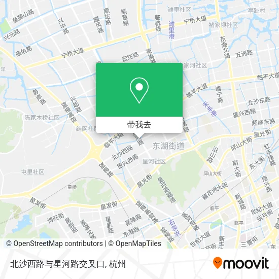 北沙西路与星河路交叉口地图