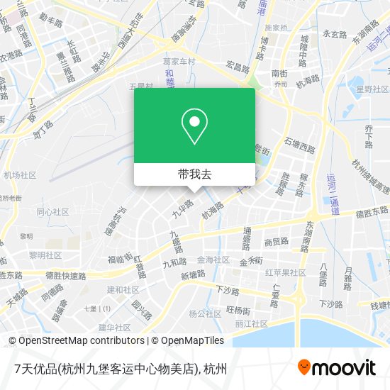 7天优品(杭州九堡客运中心物美店)地图