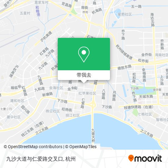 九沙大道与仁爱路交叉口地图