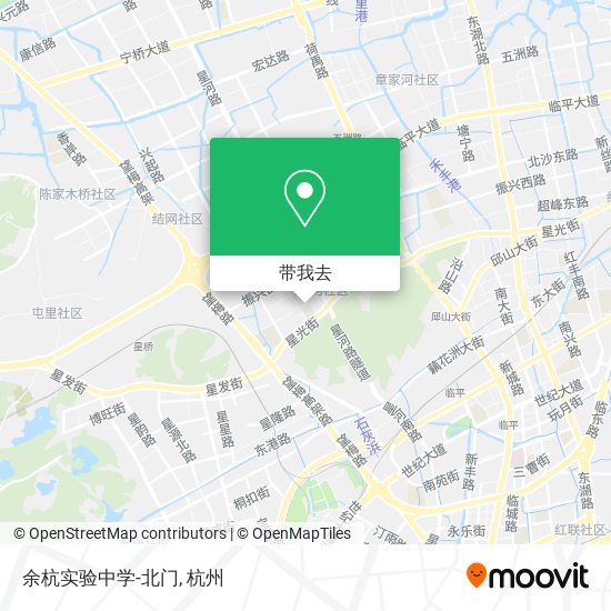 余杭实验中学-北门地图