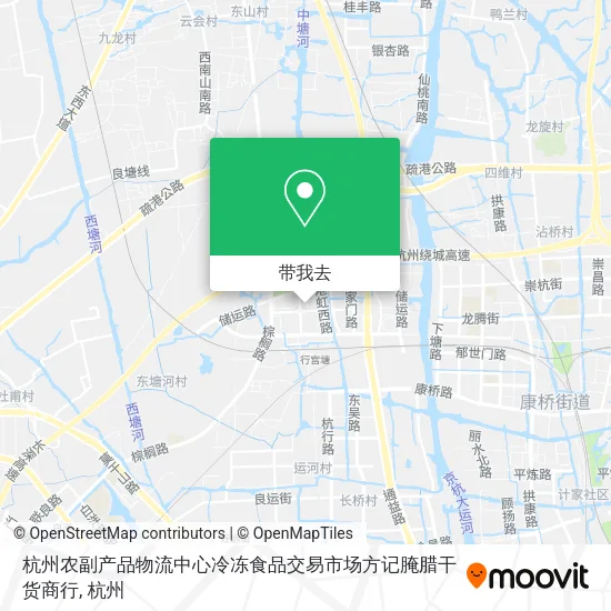 杭州农副产品物流中心冷冻食品交易市场方记腌腊干货商行地图