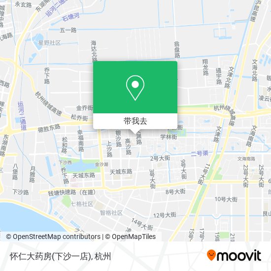 怀仁大药房(下沙一店)地图