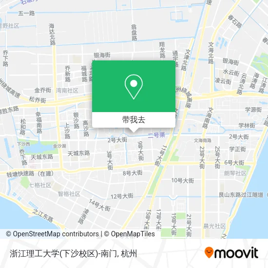 浙江理工大学(下沙校区)-南门地图
