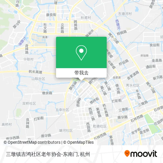 三墩镇吉鸿社区老年协会-东南门地图