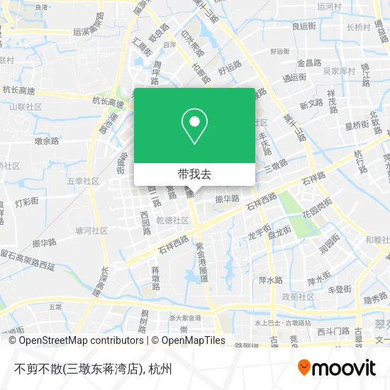 不剪不散(三墩东蒋湾店)地图