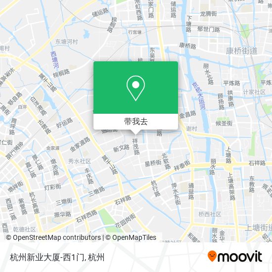杭州新业大厦-西1门地图