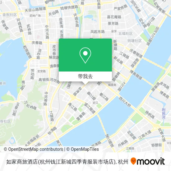 如家商旅酒店(杭州钱江新城四季青服装市场店)地图
