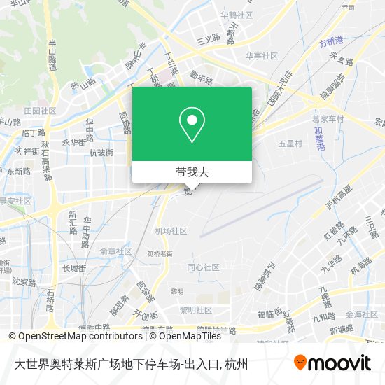 大世界奥特莱斯广场地下停车场-出入口地图