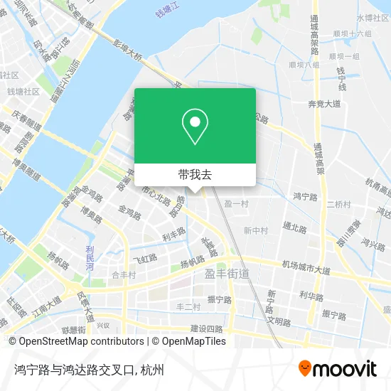 鸿宁路与鸿达路交叉口地图
