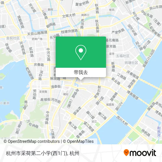 杭州市采荷第二小学(西1门)地图